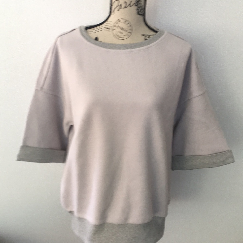 Women’s Large Short Sleeve Sweatshirt in Gray